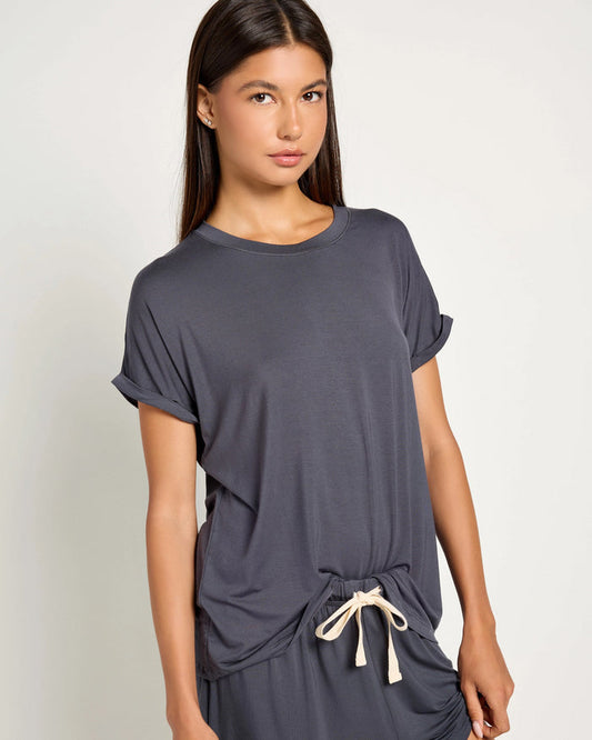 Dusk $|& Herizon SereneSoft Sleep Tee & Short Set - SOF Front