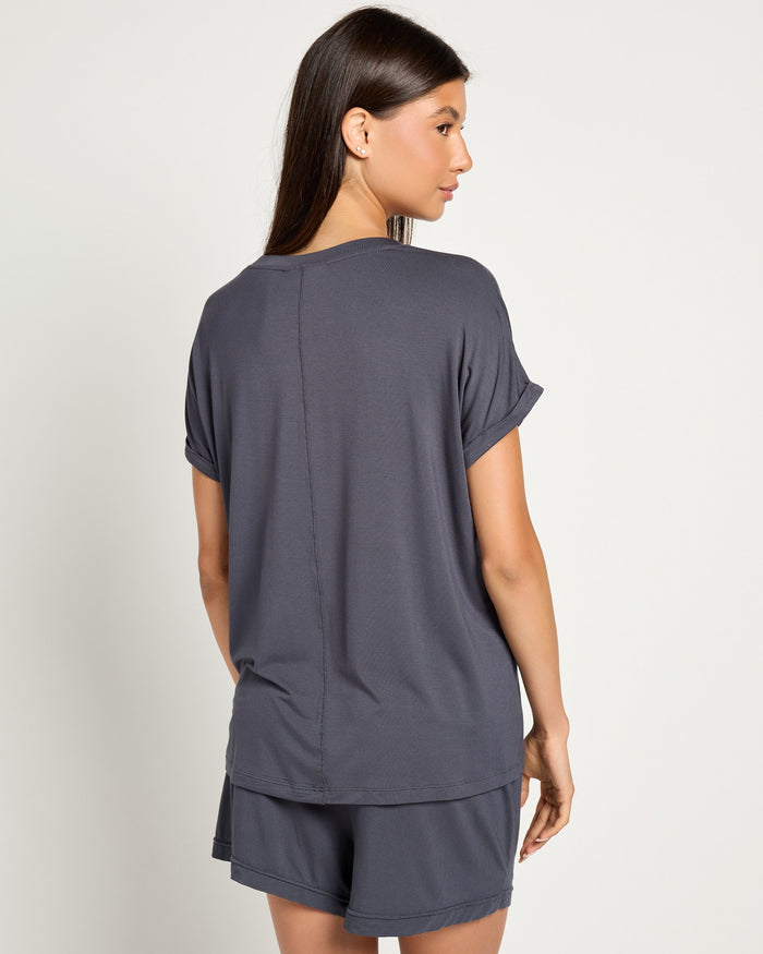 Dusk $|& Herizon SereneSoft Sleep Tee & Short Set - SOF Back
