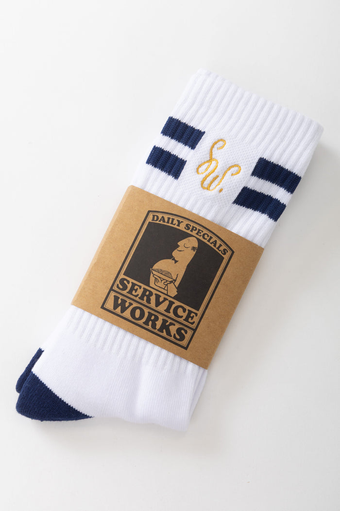 Service Works -  Monogram Socks - White