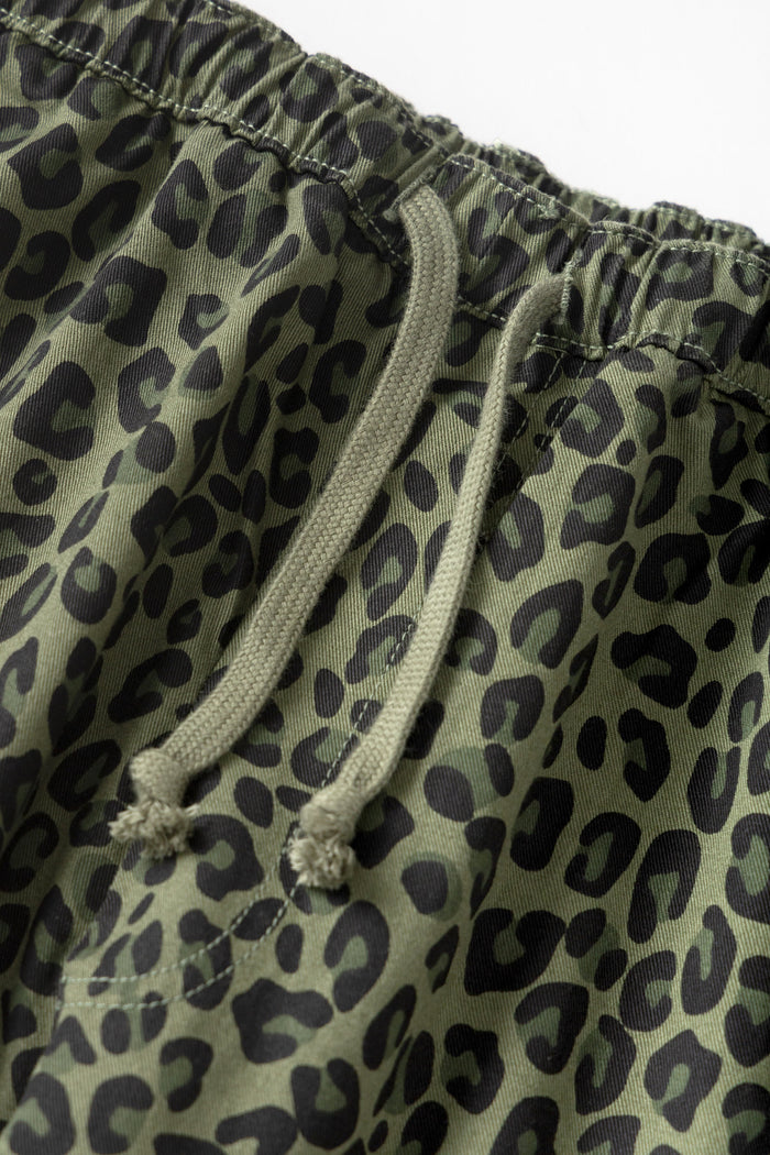 Service Works -  Patterned Easy Chef Pants - Green Leopard