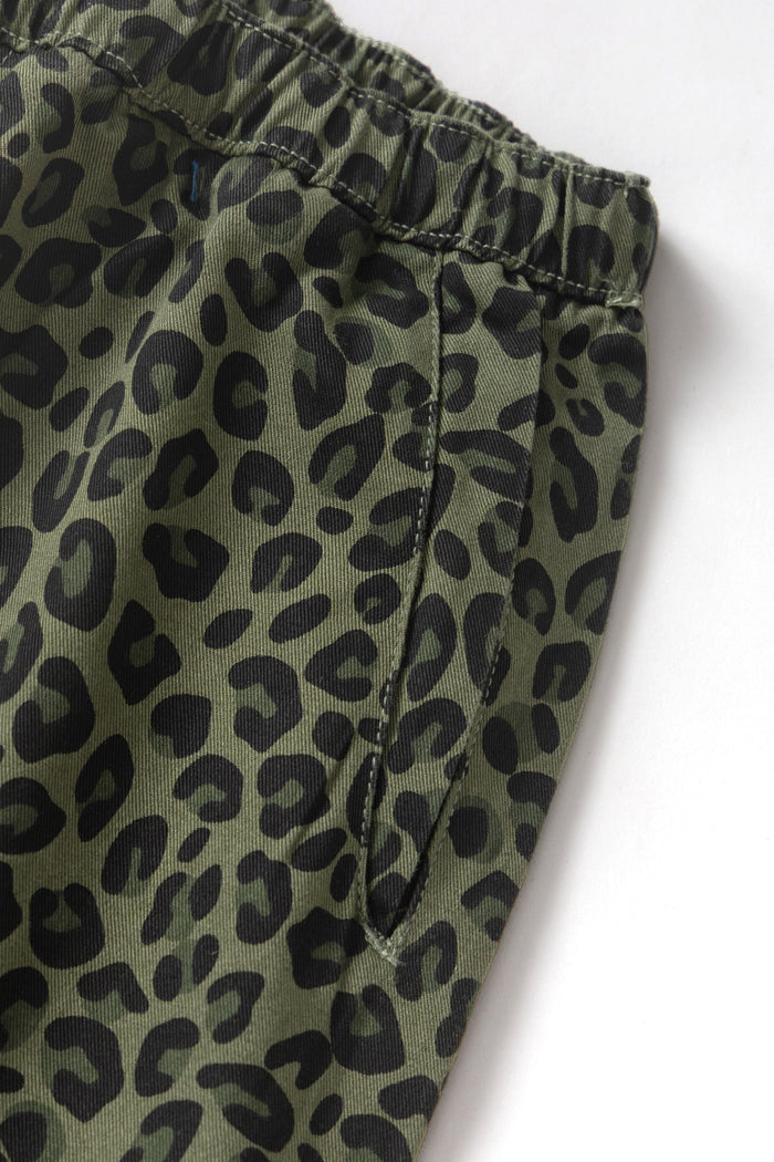 Service Works -  Patterned Easy Chef Pants - Green Leopard
