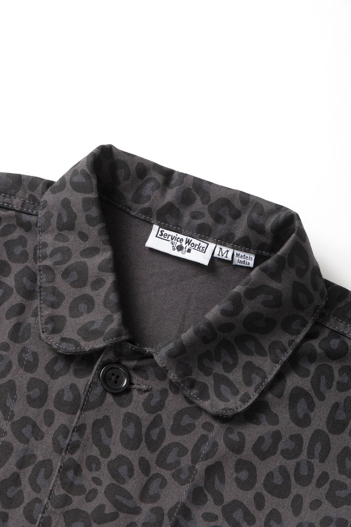 Service Works -  Patterned Easy Chef Shirt - Black Leopard