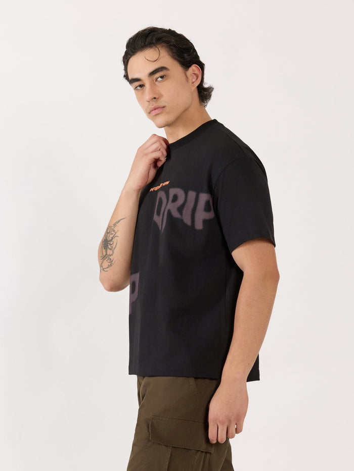 Men's Printed Loose Fit T-Shirt in lavender