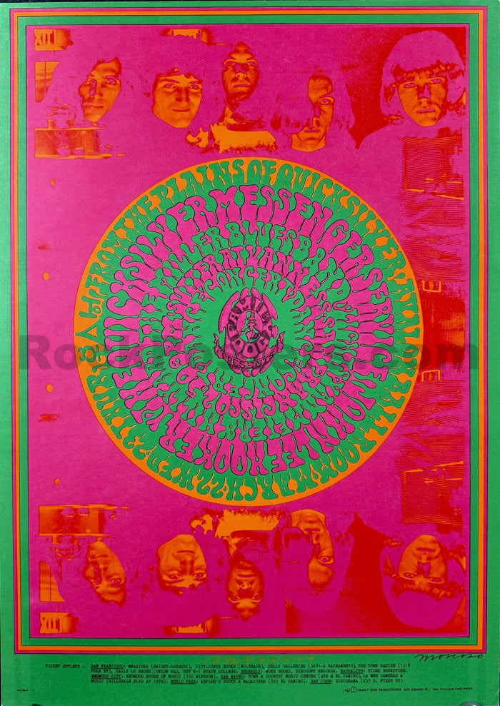 AUCTION - FD-53 - Quicksilver/John Lee Hooker - Moscoso Signed - 1967 Poster - Avalon Ballroom - Excellent-5281328-3942598