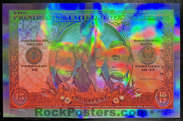 AUCTION - Presidents of the United States - Portland / Seattle '13 - Foil Edition - Emek - Excellent-5174970-3860453
