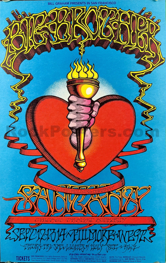 AUCTION - BG-136 - Big Brother Janis Joplin - Rick Griffin - 1968 Poster - Fillmore West - Near Mint-5282759-3942644