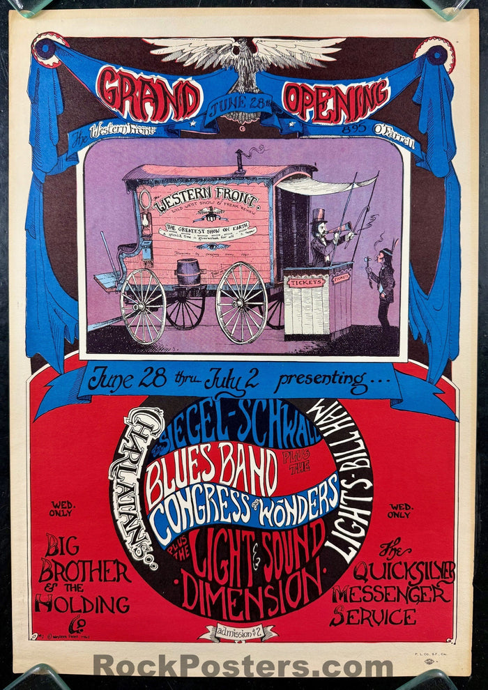 AUCTION - AOR 2.202 - Big Brother Janis Joplin - Greg Irons - 1967 Poster - Western Front - Excellent-5147312-3838556