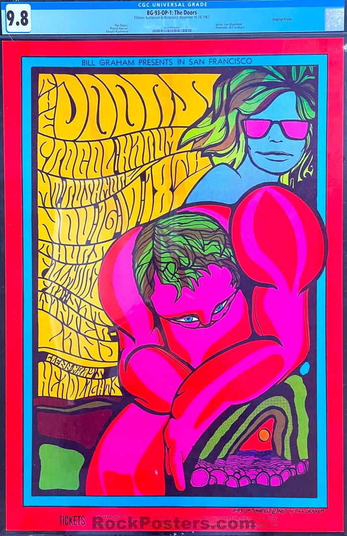 AUCTION - BG-93 - The Doors - 1967 Poster - Fillmore & Winterland - CGC Graded 9.8-5145096-3838596