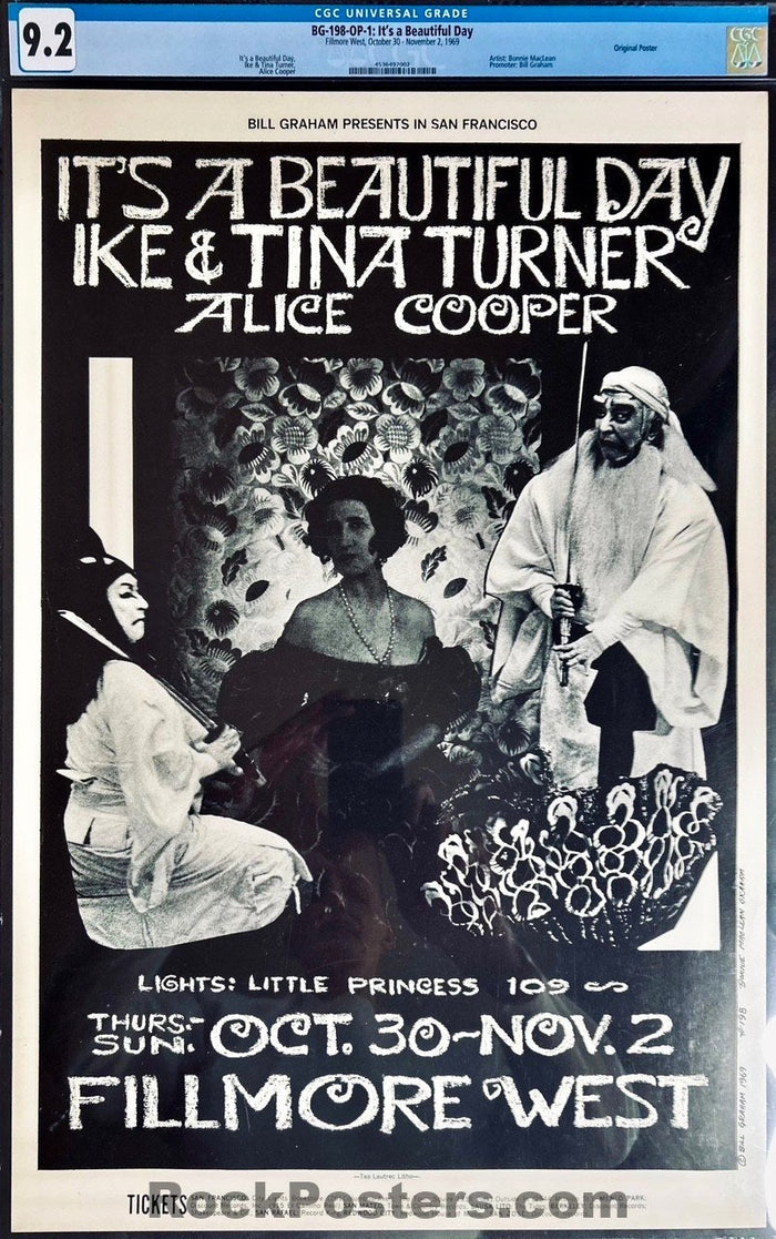 AUCTION - BG-198 - Ike & Tina Turner - Alice Cooper - Bonnie MacLean - Fillmore West - CGC Graded 9.2-5140889-3838600