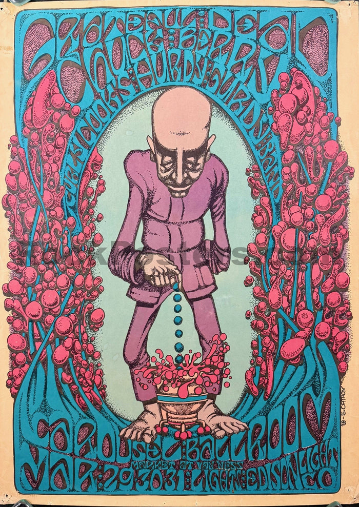 AUCTION - AOR 2.163 - Grateful Dead - Berry Dropper - Steve Catron - 1968 Poster - Carousel Ballroom - Very Good-5175281-3860468