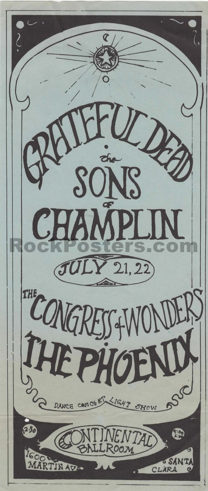 AUCTION - Grateful Dead - 1967 Handbill - Continental Ballroom - Excellent-5231527-3905798