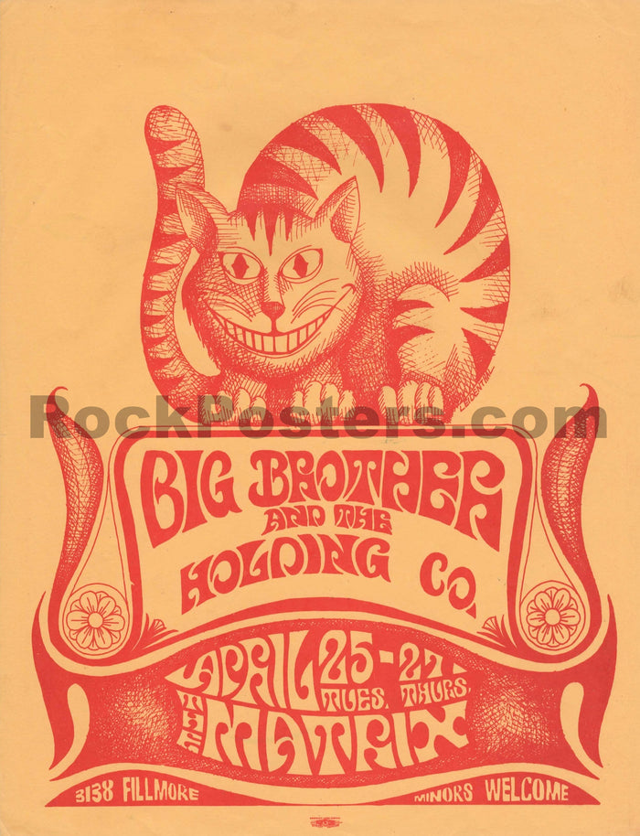 AUCTION - AOR 2.110 - Janis Joplin Big Brother - 1967 Handbill - The Matrix  - Near Mint-5230644-3905807