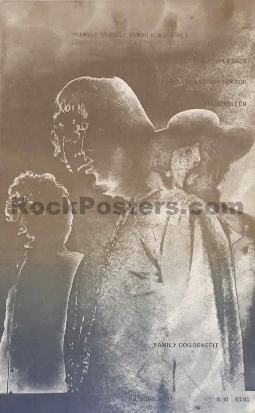 AUCTION - Family Dog - Jerry Garcia - 1969  Handbill - Fillmore West - Near Mint-5202164-3883345