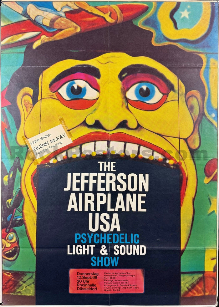 AUCTION - Jefferson Airplane - Gunther Kieser - 1968 Poster - Germany - Very Good-5231913-3905884