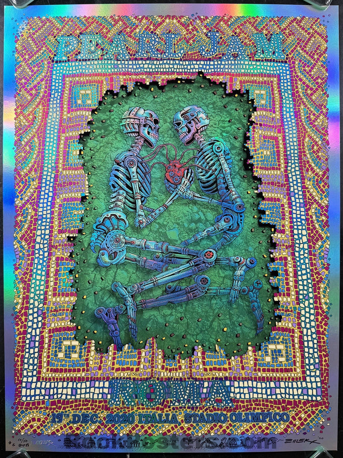 AUCTION - Pearl Jam - Rome ’18 - Live Stream Foil Variant - Artist Edition of 50 - Emek - Mint-5144504-3838796