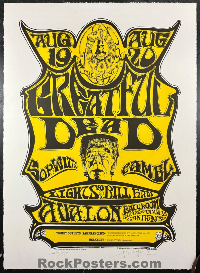 AUCTION - FD-22 - Grateful Dead - Mouse & Kelley Signed - 2008 Silkscreen - A/P Edition of 50 - Avalon Ballroom - Near Mint-5204911-3883388