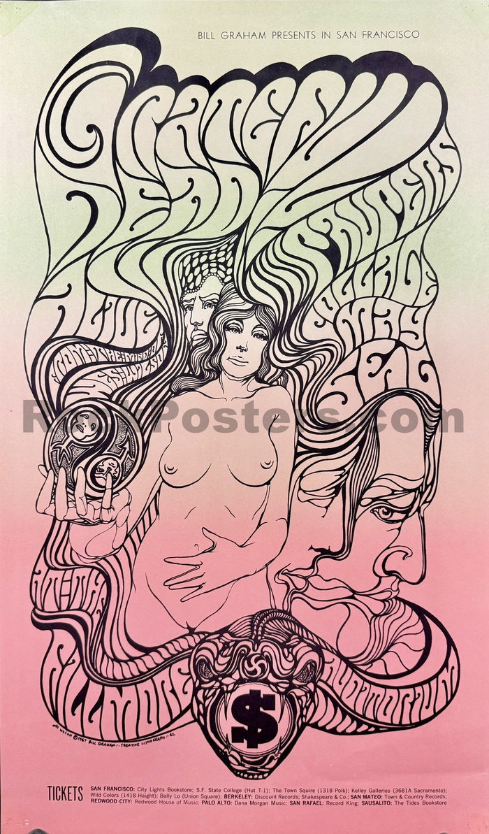 AUCTION - BG-62 - Grateful Dead - Wes Wilson - 1967 Poster - Fillmore Auditorium - Excellent-5233242-3906059