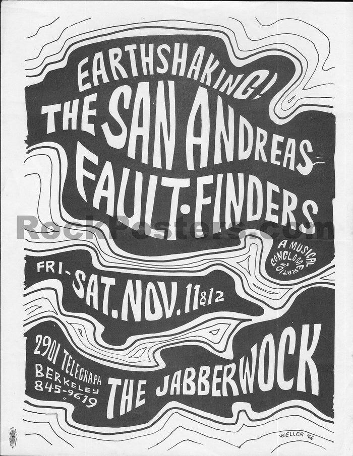 AUCTION - San Andreas Fault Finders - 1966  Handbill - Berkeley - Excellent-5178327-3860127