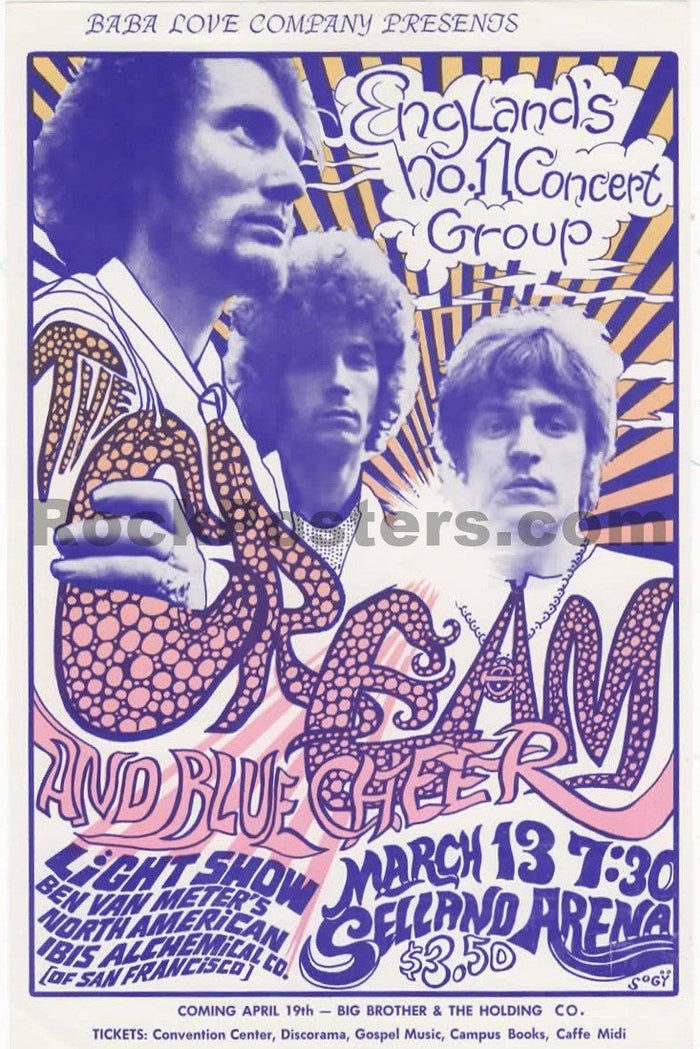 AUCTION - Cream - 1968 Handbill - Selland Area - Near Mint Minus-5174071-3860144