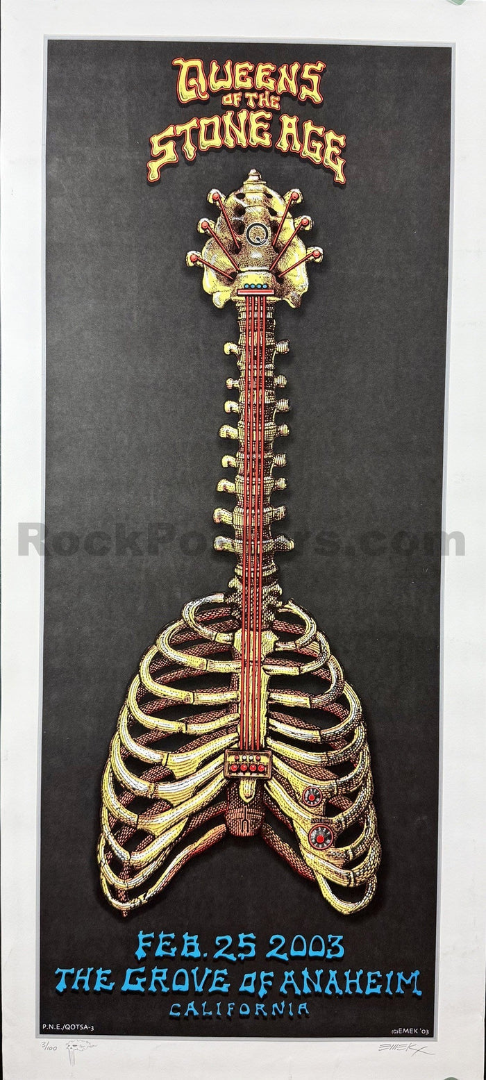 AUCTION - Queens of the Stone Age - Emek - 1st Edition - Anaheim '03 - Excellent-5284390-3942774