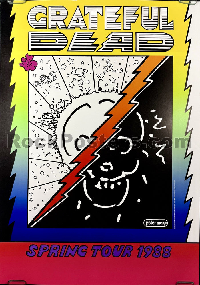 AUCTION - Grateful Dead - Peter Max - 1988 Spring Tour Poster - Near Mint-5231613-3906091