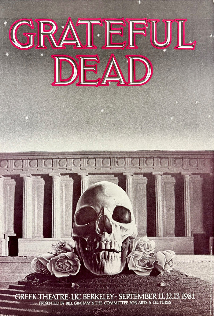 AUCTION - Grateful Dead - 1981 Poster - Greek Theater Berkeley, CA - Excellent-5231612-3906096