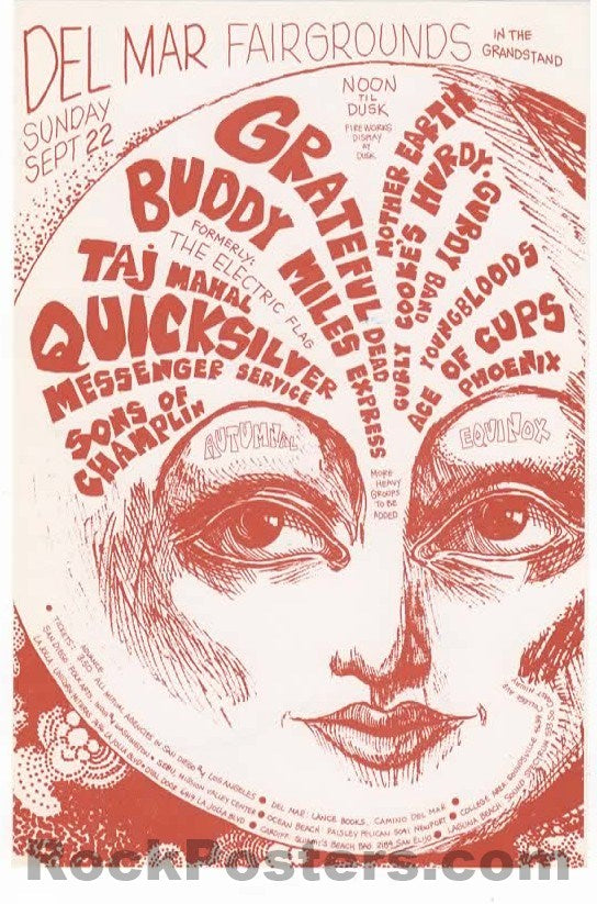 AUCTION - AOR 3.97 - Grateful Dead - 1968 Handbill - San Diego - Near Mint-5174075-3860154