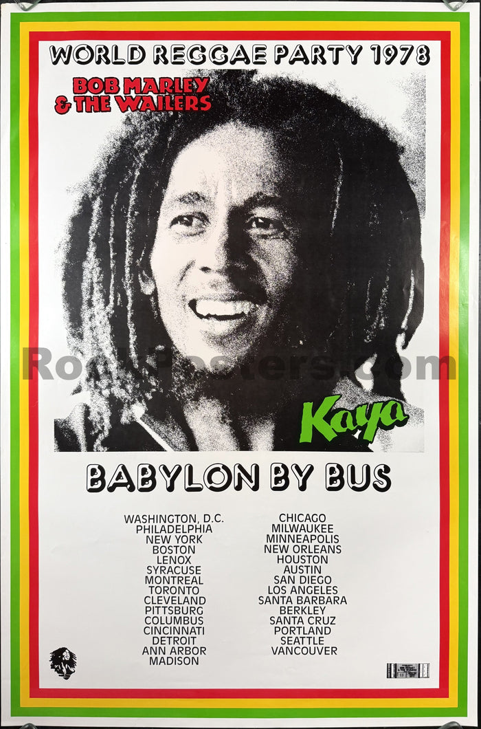 AUCTION - Bob Marley & The Wailers - 1978 Poster - U.S. Tour - Near Mint-5178554-3860217