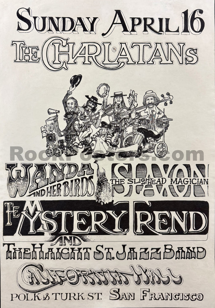 AUCTION - AOR 2.131 - Charlatans - Mystery Trend - 1967 Poster - California Hall - Very Good-5205379-3883466