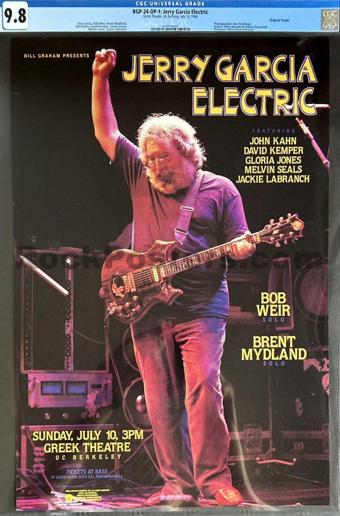 AUCTION - BGP-24 - Jerry Garcia Band - 1989 Poster - Greek Theater - CGC Graded 9.8-5227142-3906144