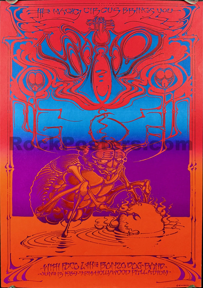 AUCTION - AOR 3.65 - The Who - Rick Griffin - 1969 Poster - Hollywood Palladium - Near Mint Minus-5177836-3860360