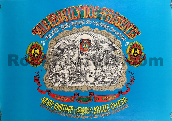 AUCTION - FD-79 - Big Brother Janis Joplin - Rick Griffin - Large 1967 Poster - Denver Grand Opening - Near Mint Minus-5206184-3883494