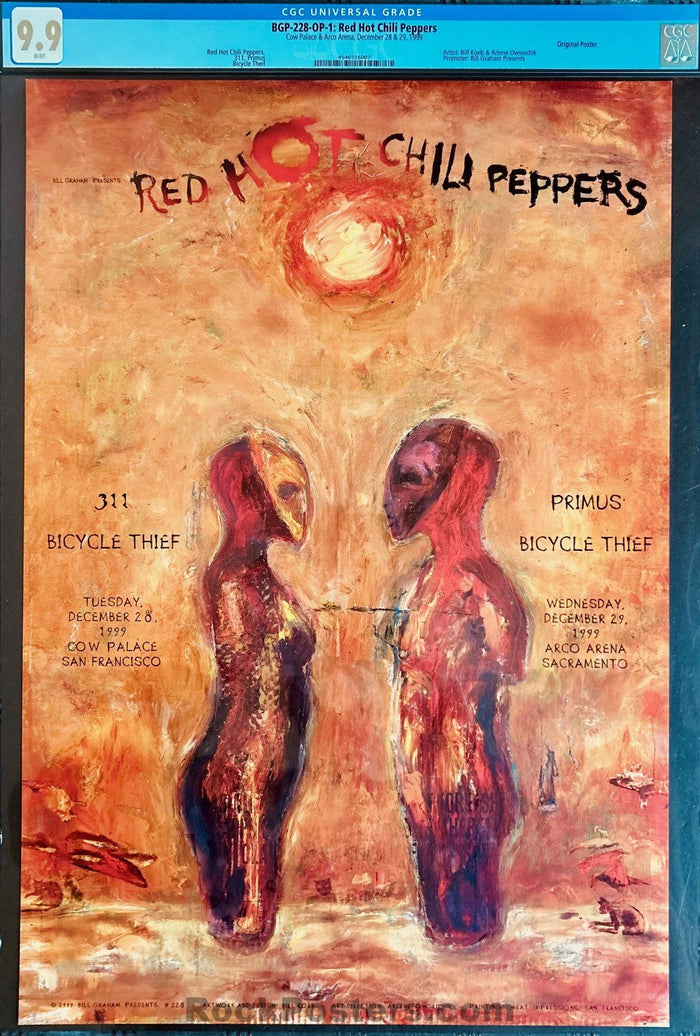 AUCTION - BGP-228 - Red Hot Chili Peppers - 311/Primus - 1999 Poster - Cow Palace S.F. - CGC Graded 9.9 Mint-5172525-3860385