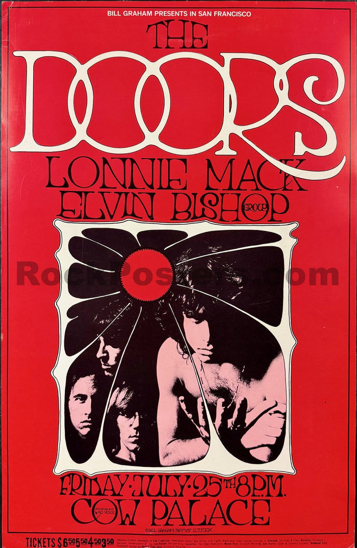 AUCTION - BG-186 - The Doors - Randy Tuten - 1969 Poster - Cow Palace - Very Good-5205715-3883501