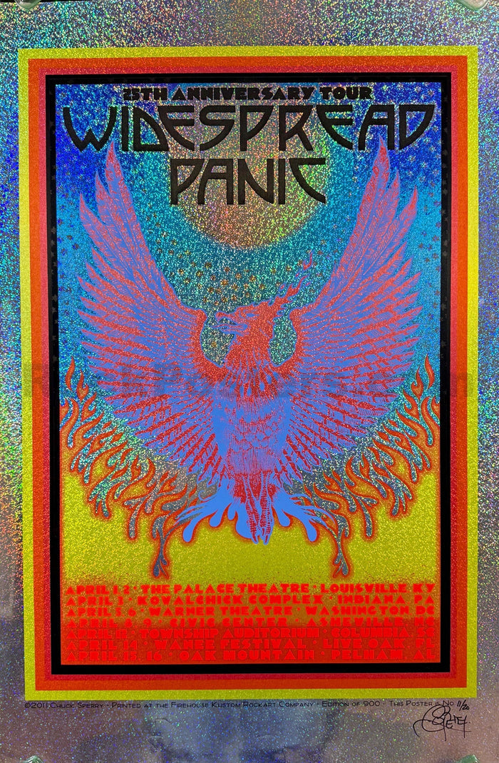 AUCTION - Widespread Panic - 25th Anniversary Tour - Chuck Sperry - Sparkle Foil - Near Mint Minus-5226392-3906173