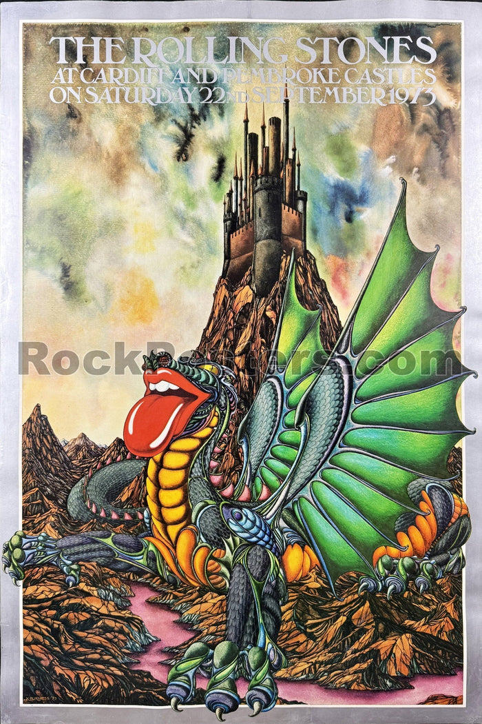 AUCTION - AOR 4.273 - The Rolling Stones - 1973 Poster - Cardiff Castle, Wales - Excellent-5231058-3906175