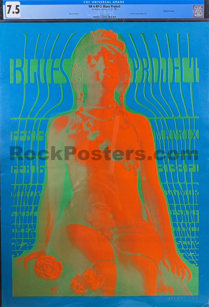 AUCTION - Neon Rose 6 - Blues Project - Victor Moscoso - 1967 Poster - The Matrix  - CGC Graded 7.5-5172880-3860414