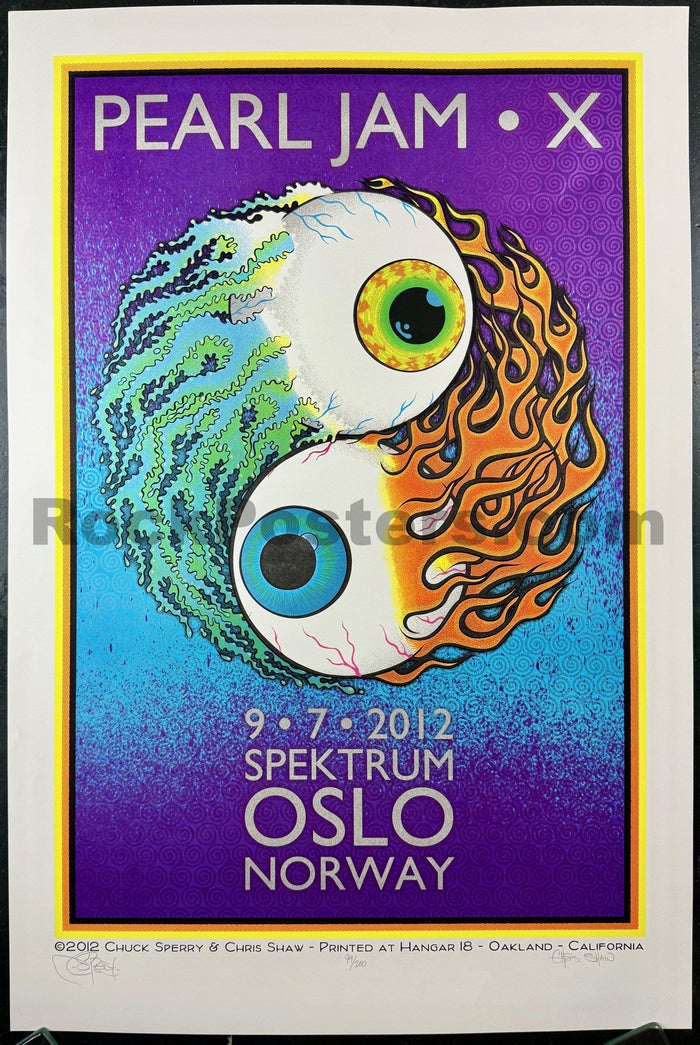 AUCTION - Pearl Jam - Oslo '12 - Sperry/Shaw - Near Mint Minus-5206689-3883535
