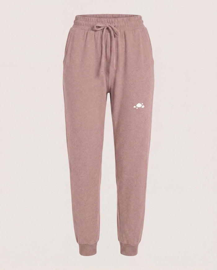 Mauve $|& SEAS Shoreline Hacci "Cloud" Graphic Jogger - Hanger Detail