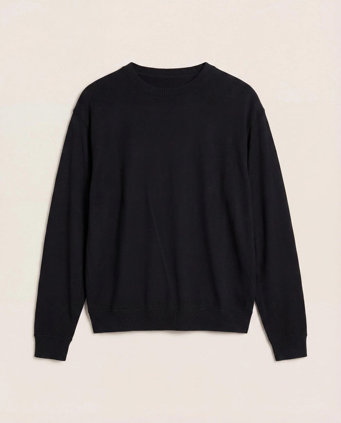 Black $|& SEAS Shoreline Hacci Crew - Hanger Detail