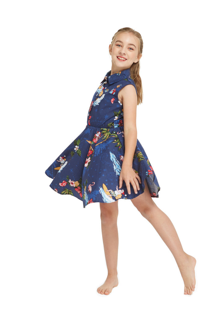 Sibling Makuakane Set in Christmas Navy