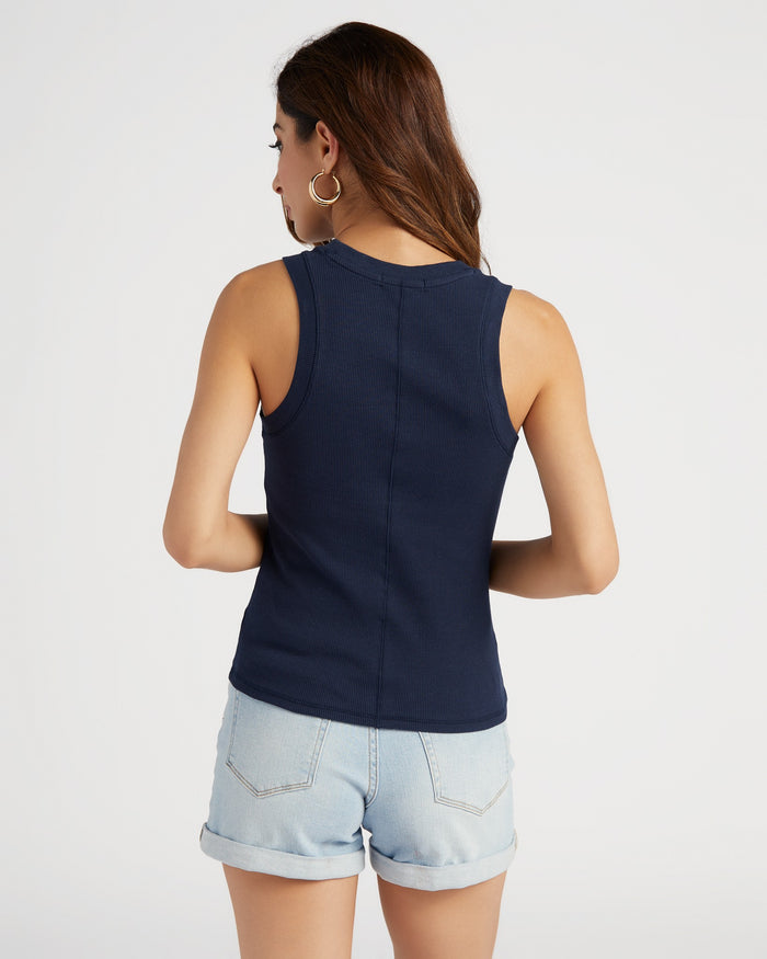 Captain Navy $|& Z Supply Sirena Ribbed Tank - SOF Back