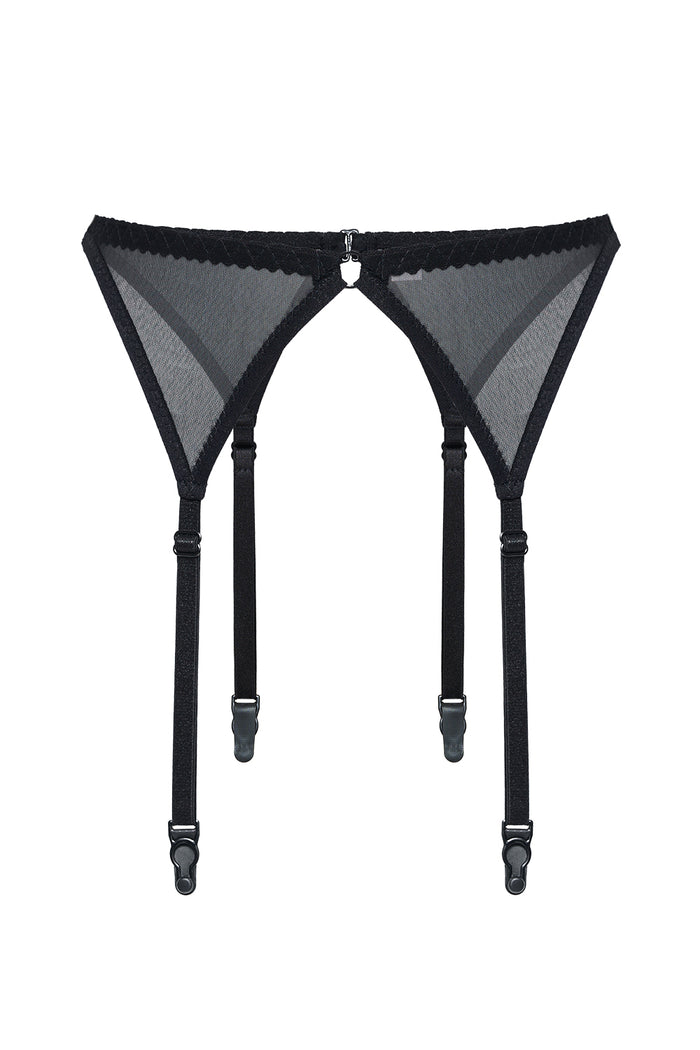 Skyla Black garter belt by Secret Room