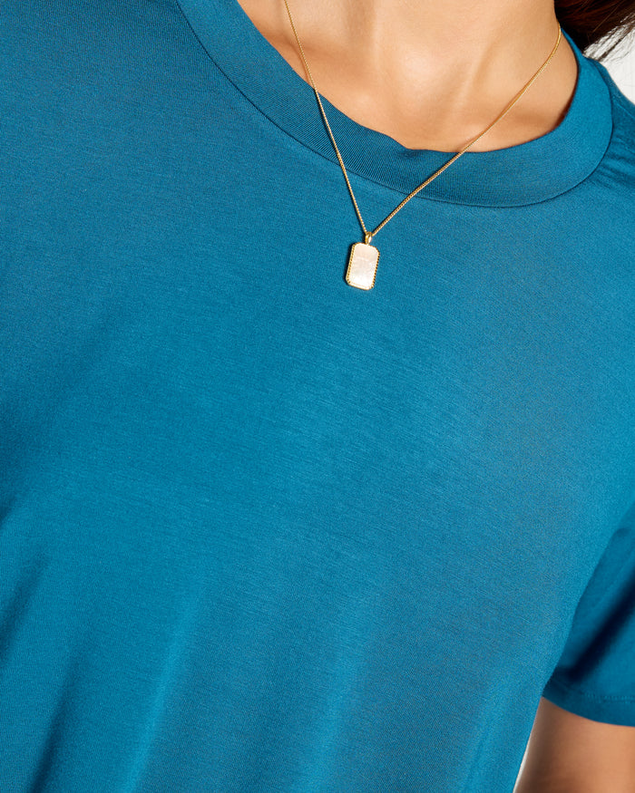 Deep Sea $|& SEAS Newport Cropped Tee - SOF Full Front