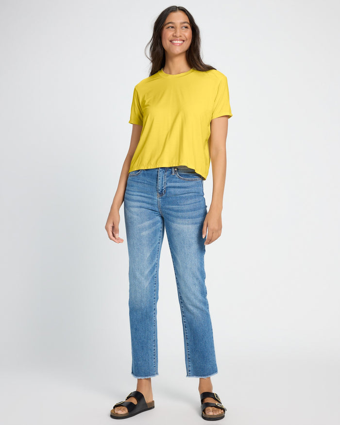 Amber Haze $|& SEAS Newport Cropped Tee - UGC On Fig