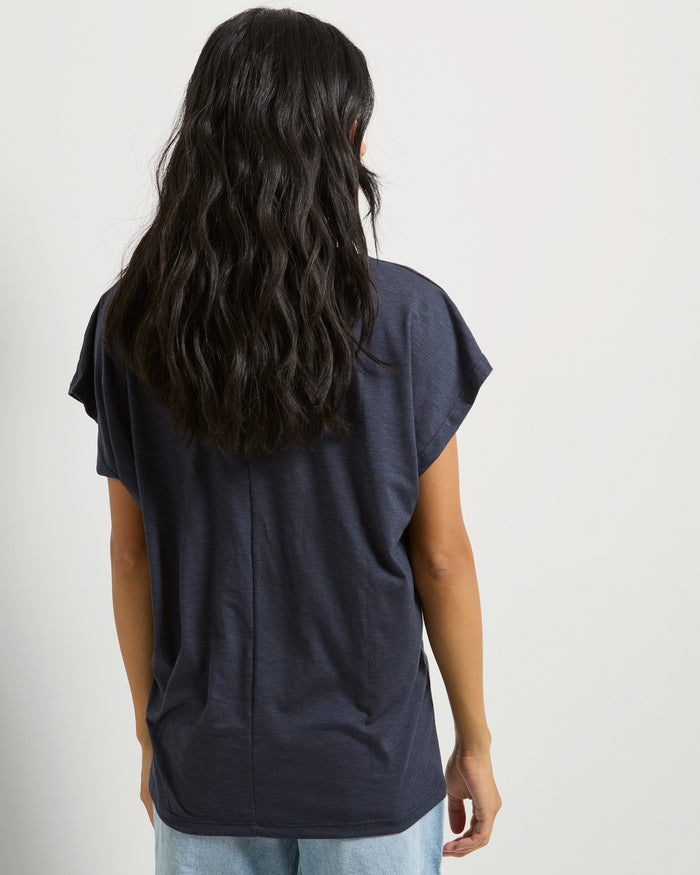 Mariner Midnight $|& SEAS SoCal Short Sleeved Top - SOF Back