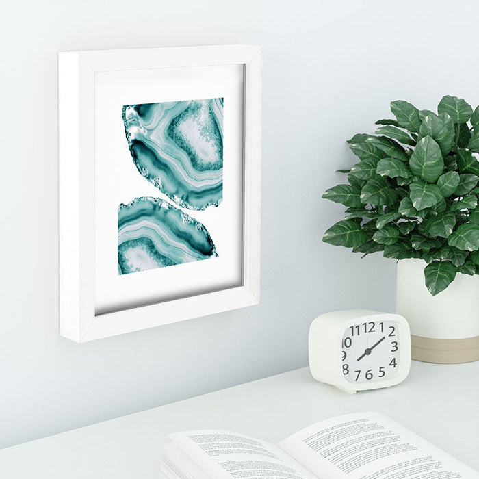 Soft Turquoise Agate 1 Recessed Framing Rectangle