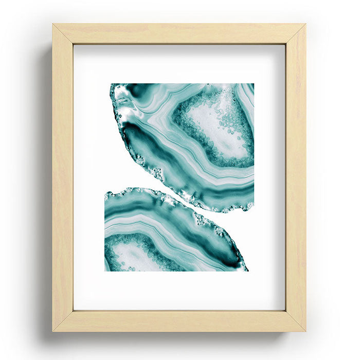Soft Turquoise Agate 1 Recessed Framing Rectangle