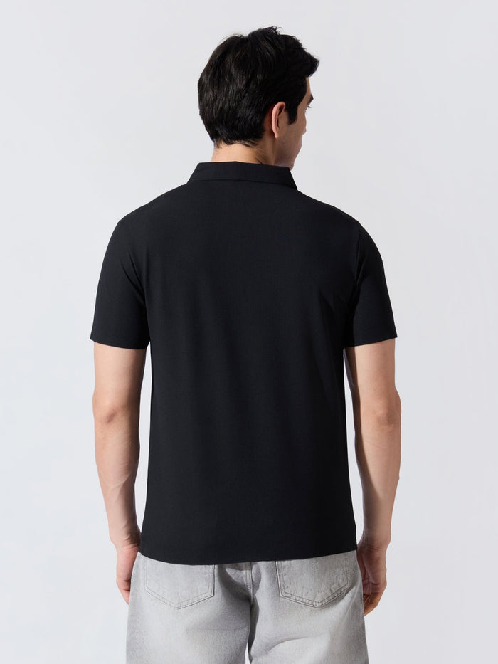 Men's Black Regular Fit Polo T-Shirt