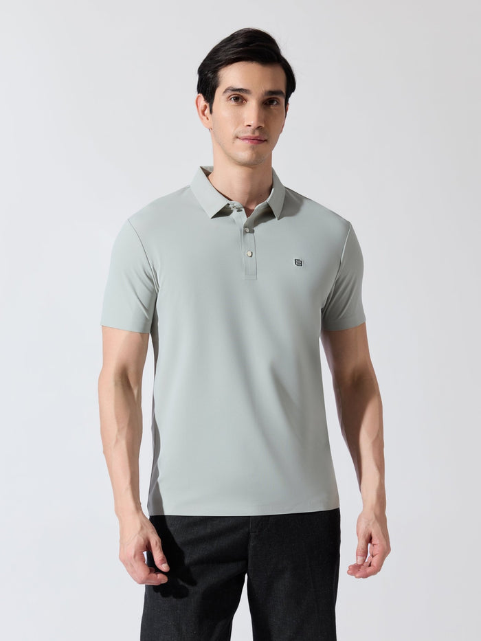 Men's Light Green Regular Fit Polo T-Shirt